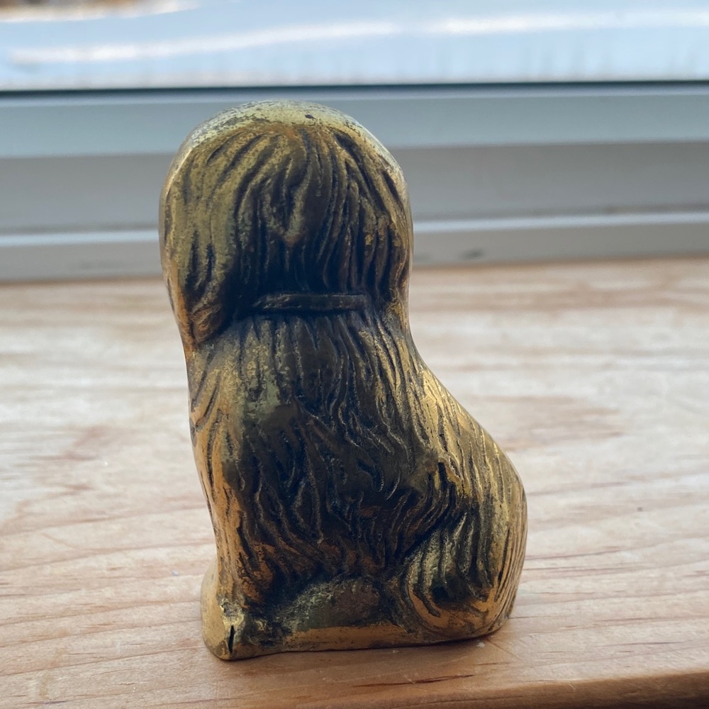 Vintage Staffordshire brass Dog Sculpture - Picture 2 of 2